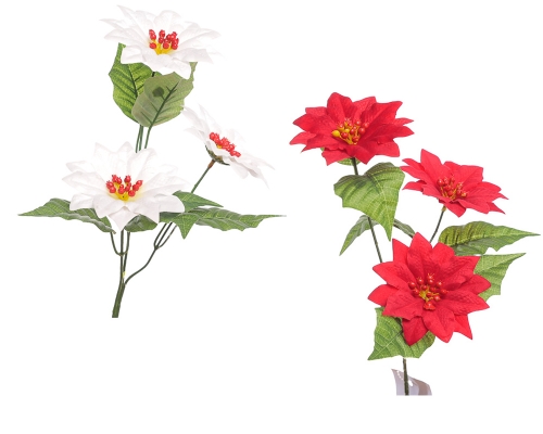 Ramo Stella Natale Artificiale Tessuto X 3 Cm 60