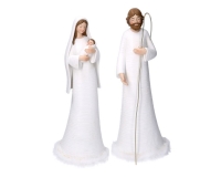 Natività Resina Bianca H. 27 Presepe Natale Decorazione
