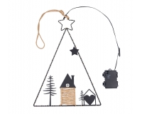 Decorazione Albero Casetta Luci H 41 Addobbi Natale