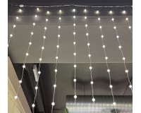 Tenda Palline 200 Led L 1 M H 2 M Warm Illuminazioni Natalizie