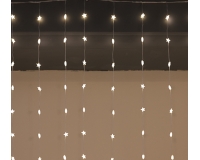 Tenda Stelline 200 Led L 1 M H 2 M Warm Illuminazioni Natalizie