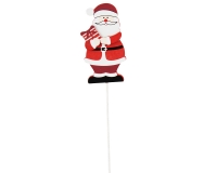 Pick Babbo Legno Pz 16 Decorazioni Addobbi Natale