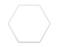 Esagono Metallo Bianco Decorazione Addobbi Composizione Matrimonio PZ 1