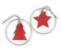 Decorazione Assortiti Cerchio Pz 8 Stella Albero Composizione Arredo Natale