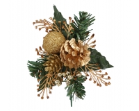 Pick Pigne Pz 6 Decorazioni Addobbi Albero Natale Oro