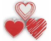 Mollette Cuore Graffiato Pz 24 Decorazioni Addobbi San Valentino