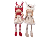 Bimba Cappello Gufo Seduta Cm 42 Decorazioni Addobbi Natale