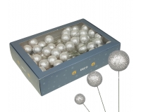 Sfere Glitter Stecco Mm 20/30/40 Pz 100 Decorazioni Natale