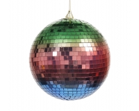 Palla Disco Iride D 10 Pz 2 Addobbi Natale Decorazioni Albero