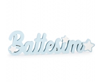 Scritta Battesimo Legno Cupido&Co Decorazioni Nascita