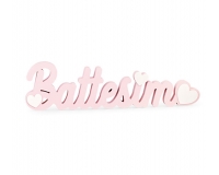 Scritta Battesimo Legno Cupido&Co Decorazioni Nascita