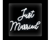 Just Married Led 50x50 Decorazioni Casa Cerimonia Macchina Addobbi