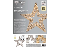 Stella Metallo 2000 Micro Led D 55 Addobbi Natalizi