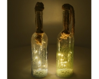 Bottiglia Led H 30 Sea Sun Sand Articolo Decorativo Mare