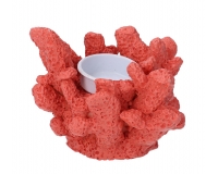 Corallo Porta Tealight Basso Resina Rossa Decorazioni Matrimonio Mare