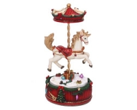 Carillon Cavallo Resina 11x11,5 Decorazioni Addobbi Natale