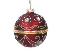 Sfera Vetro Apribile D 10 Decorazione Hobby Creativi Albero Natale