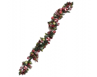 Festone Decorato Rosso Verde Cm 170  Addobbi Allestimento Natale