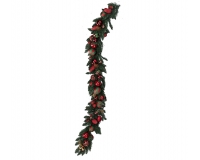 Festone Decorato Rosso Verde Cm 184 Addobbi Allestimento Natale