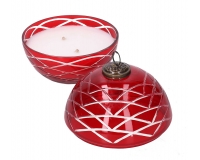 Candela Profumata Palla Rossa Media Decorazioni Regalo Natale