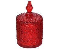 Candela Profumata Vaso Alto Rosso Piccola Decorazione Regalo Natale