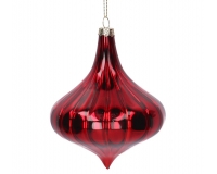 Palla Natale Decorazione Vetro Rosso Bordeaux D 10