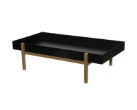 Piatto Rettangolare Metallo Nero Oro 30x15x8 Composizione Floreale