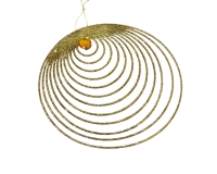 Decorazione Cerchio Glitter Oro Natale Arredo