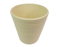 Vaso Ceramica Rigato D. 13 H. 14 Composizione Floreale