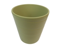 Vaso Ceramica Rigato D. 13 H. 14 Composizione Floreale