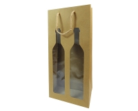 Shopper Bottle 2 Bott.pz 12 Incarto Naturale Regalo Natale Chic