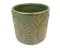 Vaso Piedini Foglie D. 15,5 H. 16 Composizione Floreale Decorazione