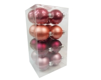 Pz 16 Palle Vetro Per Albero Di Natale Mm 80 Addobbi Natalizi New