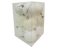 Box Sfere Combi Mm 6 Pz 12 Decorazione Natale Bianche
