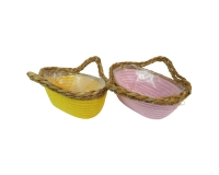 Borsetta Ovale Paglia Decorazione Primavera Pasqua