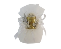 Bomboniere Comunione Sacchetto Organza Calice Applicazione