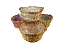 Ciotola Rattan D 25 h 12 Decorazione Composizione Floreale