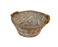 Ciotola Rattan D 25 h 12 Decorazione Composizione Floreale