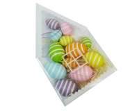 Uova Righe Da Appendere Pz 12 Decorazione Primavera Pasqua Casetta