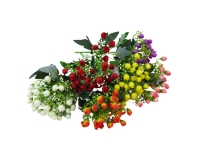 Bush Boccioli Cm 27 Colorati Composizione Floreale Addobbi Matrimonio