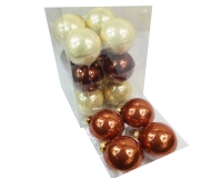 Pz 16 Palle Vetro Albero Di Natale Mm 8 Decorazione Natalizie Multi