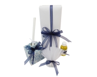 Bomboniere Matrimonio Nozze Diffusore Quadrato Colorato Blu Confezionata