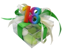 Bomboniera 18esimo Scatolina Numero 18 Anni Verdi