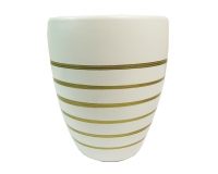 Vaso Romy D 13 Righe Oro Decorazione Composizione Floreale