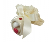 Bomboniere Matrimonio Nozze Segnaposto Fazzoletto Pizzo Anello Cuore