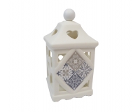 Lanterna House Led Cm 13 Ceramica Applicazione Bomboniere Matrimonio Testimoni