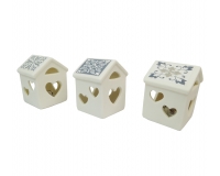 Lanterna House Led Cm 8 Ceramica Applicazione Bomboniere Matrimonio Testimoni