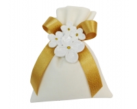 Bomboniere Matrimonio Nozze Sacchetto Fiori Glitter