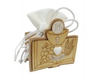 Bomboniere Comunione Scatola Legno Sacchetto Calice Ostia Gesso Cuore
