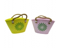 Borsa Latta Fiore 20x13x12 Decorazione Primavera Pasqua Addobbi